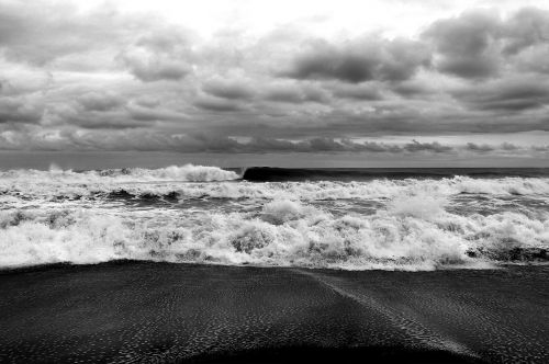 waves shore ocean