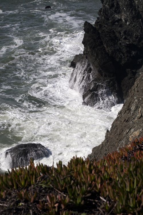 Waves And Ocean Cliffs