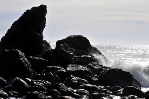 Waves On Rocks