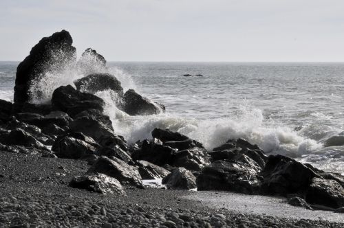 Waves On Rocks