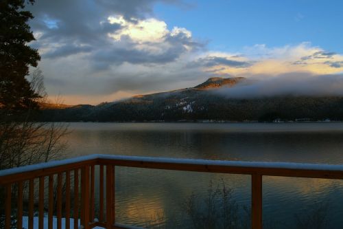 weather lake sunrise