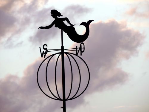 weathervane wind vane mermaid