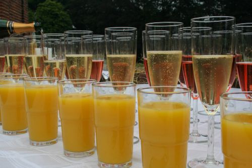 wedding glasses buffet