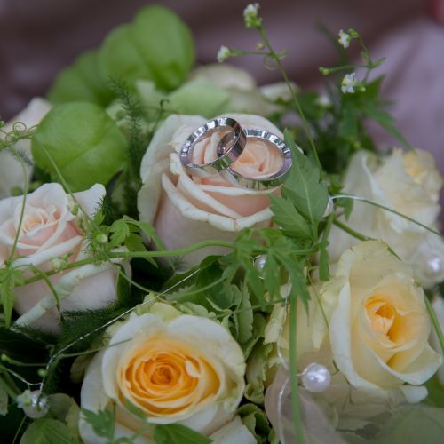 wedding roses rings