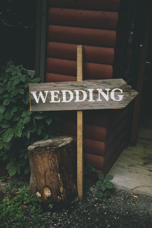 wedding sign post