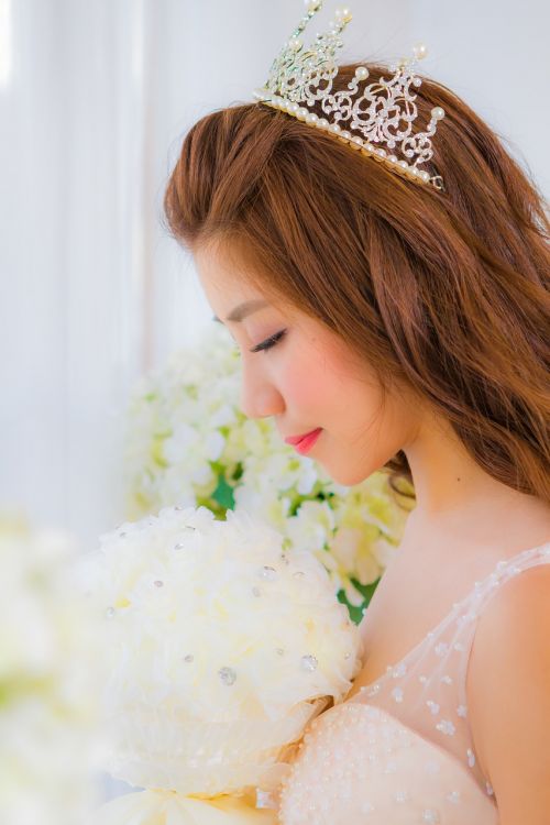 wedding bride white flower