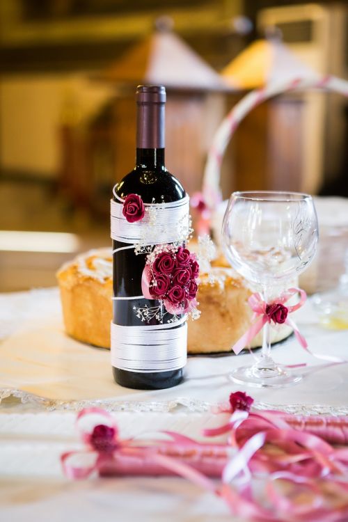 wedding bottle wine