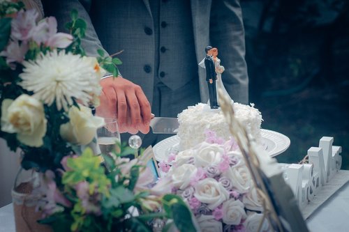 wedding  wedding cake  cutting the cake