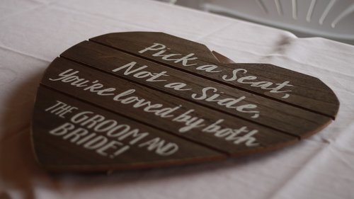 wedding  sign  seat