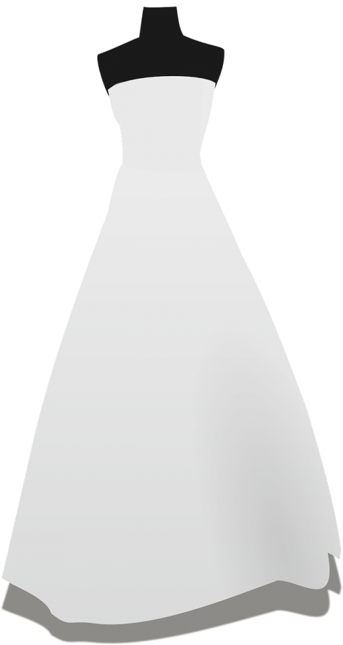 wedding dress white modell