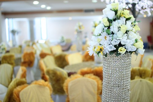 wedding reception  flower  vase