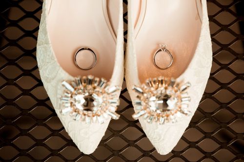 wedding shoes wedding rings white shoes