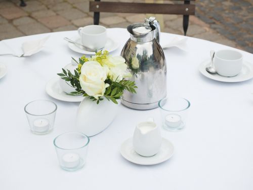 wedding table table covered