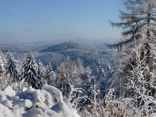 weifen mountain tower winter wintry