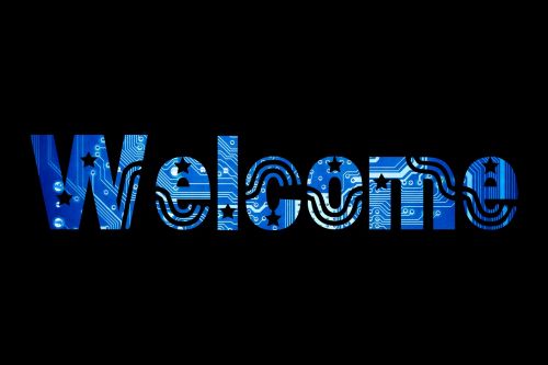 welcome text design