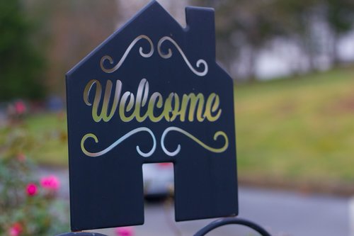 welcome  sign  board