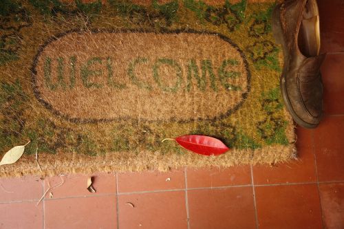 welcome welcome home mat