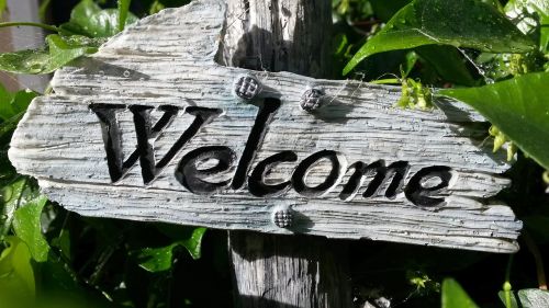welcome sign garden decoration welcome