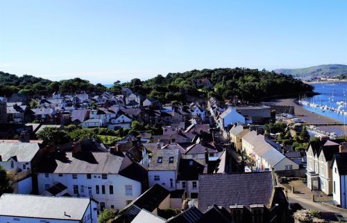 welsh city wales blue sky