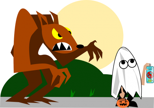werewolf ghost halloween