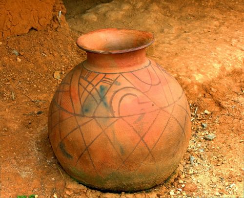 west african jar container primitive