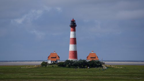 westerhever  lighthouse  north sea