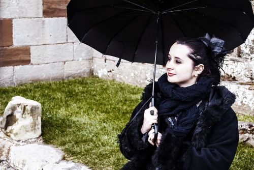 gothic pose umbrella