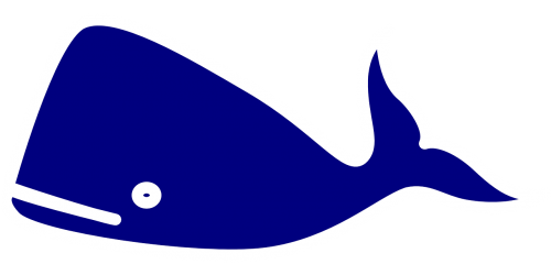 whale fish blue