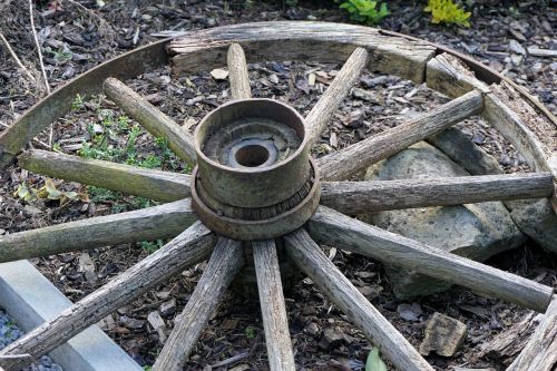 wheel wooden wheel old