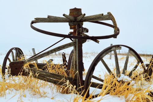 wheel old farm equipment