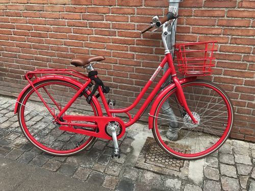 wheel red bike