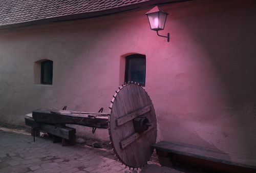 wheel medieval lantern