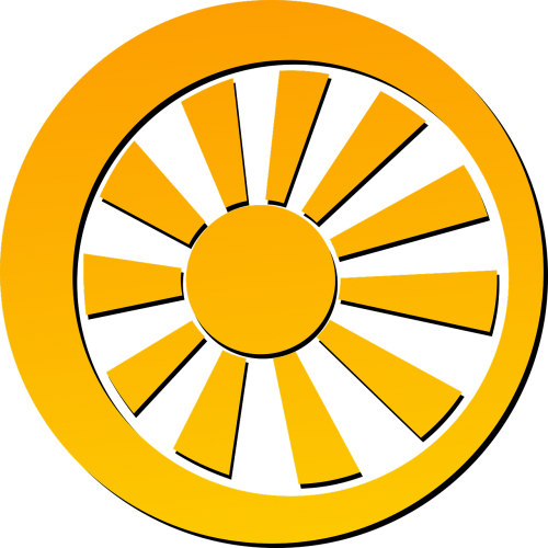 wheel spoke sun