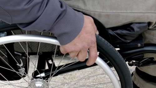 wheelchair disabled person with reduced mobility