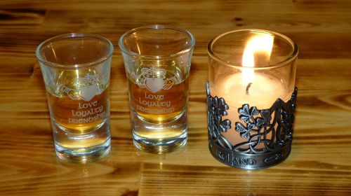 whisky štamprla candle