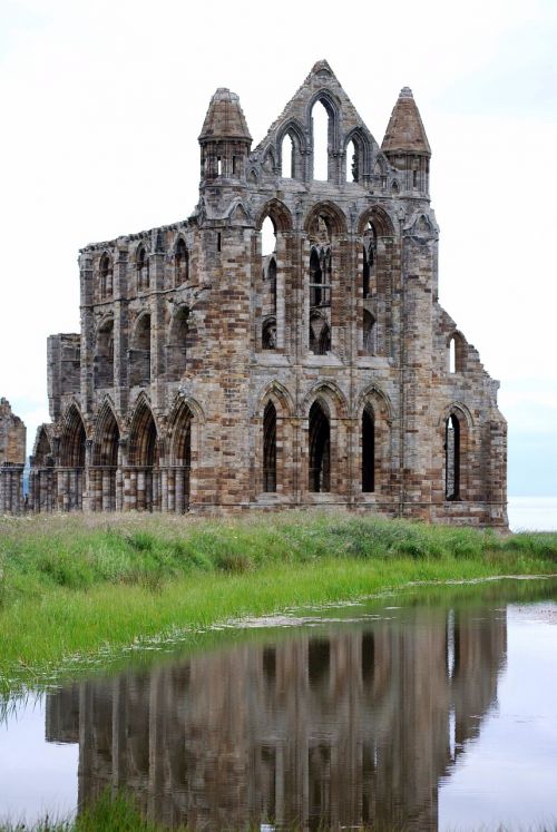 whitby abbey pond architecture