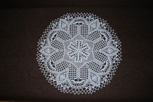 napkin white crochet