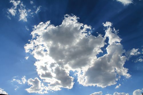 white fluffy clouds