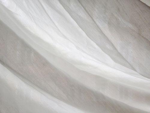 white fabric curtain