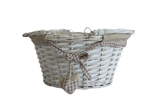 white wicker basket