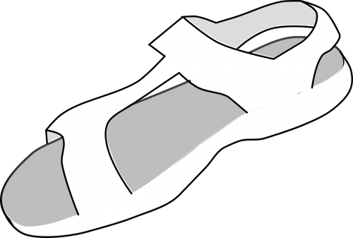 white sandal shoe