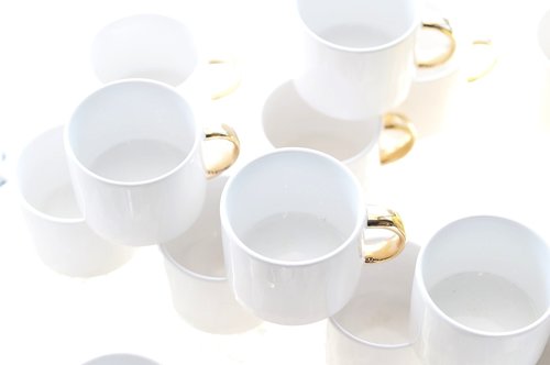 white  ceramic  cup