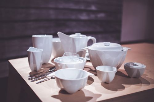 white tableware porcelain
