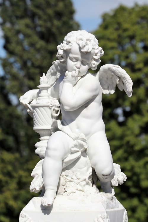 white angel  statue  sculpture