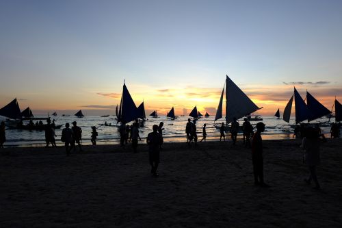 white beach boracay sky