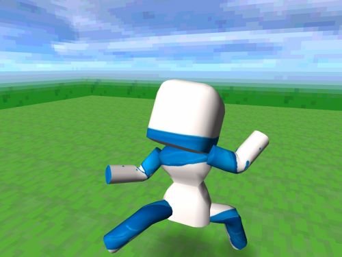 White Blue Robot