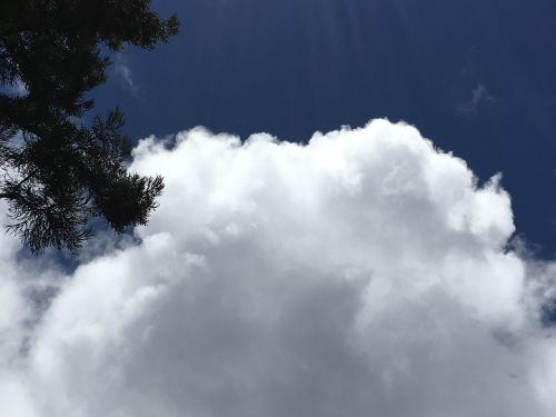 white cloud blue sky nature