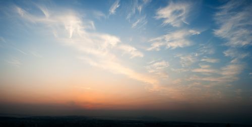 white cloud sky twilight