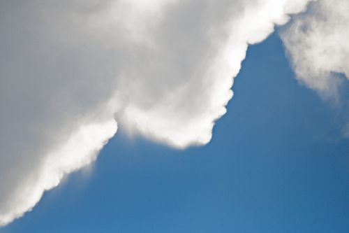 White Cloud Against Blue Sky