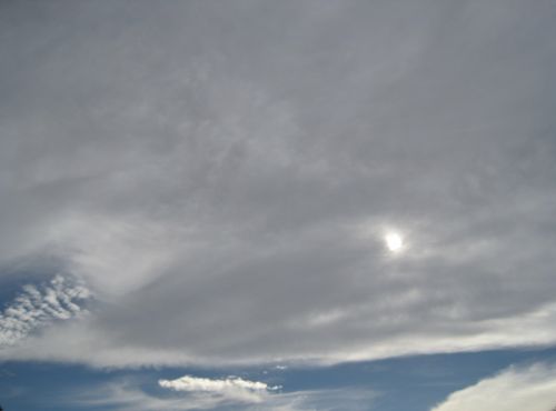 White Cloud With Sun Penetrating